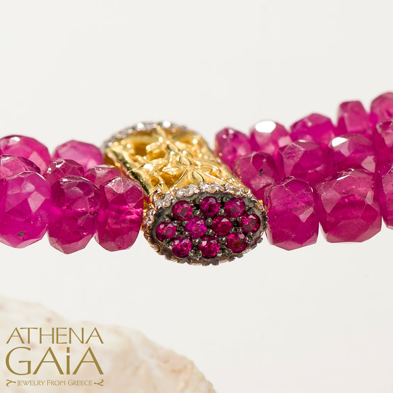 Byzantine Embroidery Triple River Necklace - 18k Gold Necklace