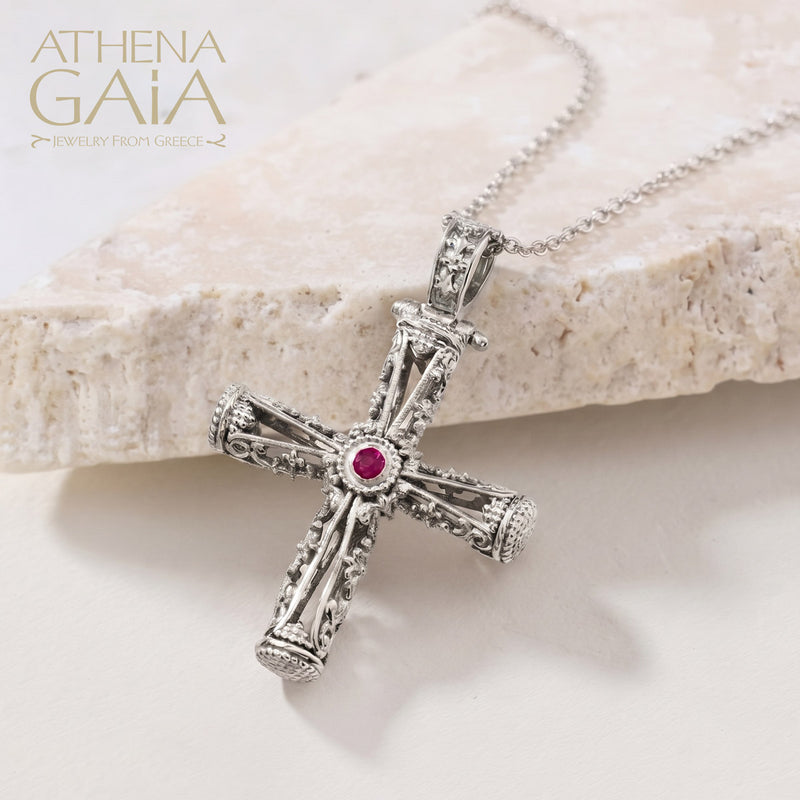 Filigree Orthodox Cross (Small) - Sterling Silver - Byzantine Cross