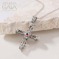 Columns Filigree Orthodox Cross (Medium) - Sterling Silver - Byzantine Cross