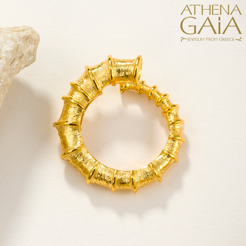 Ram Horn Ring - 18k Gold Ring - Cocktail Ring