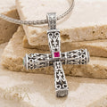 Pillars Orthodox Cross (Large) - Sterling Silver - Byzantine Cross