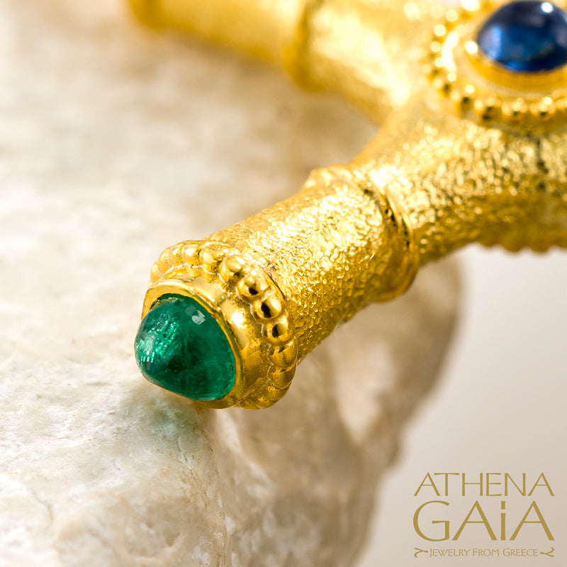 Rhodes Latin Cross (Small) - 18k Gold - Byzantine Cross