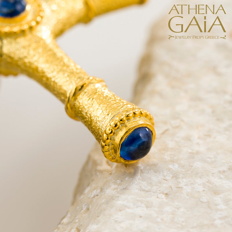 Rhodes Latin Cross (Small) - 18k Gold - Byzantine Cross