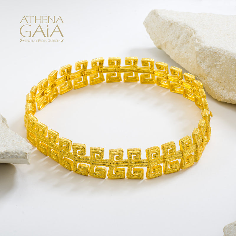 Meander Fountain Necklace - 18k Gold