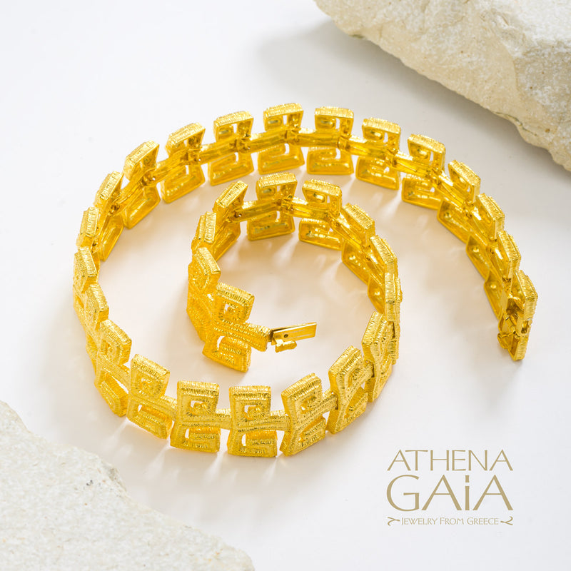 Meander Fountain Necklace - 18k Gold