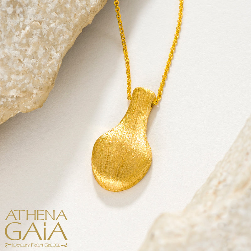 Cycladic Idols Pendant Necklace - 18k Gold Necklace