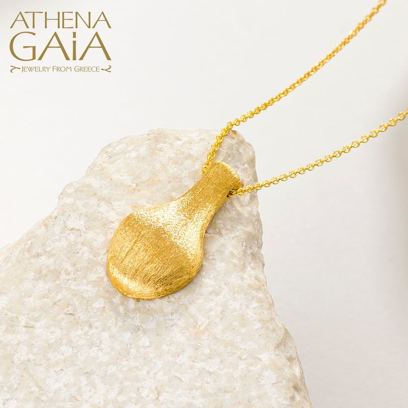 Cycladic Idols Pendant Necklace - 18k Gold Necklace