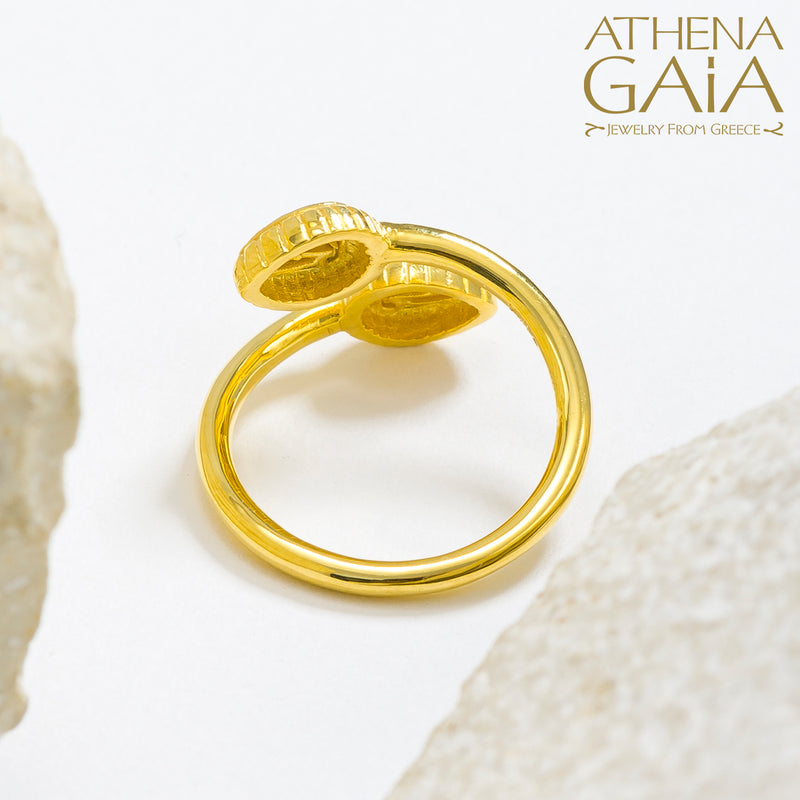 Cosmos Bypass Tortoise Ring - 18k Gold Ring