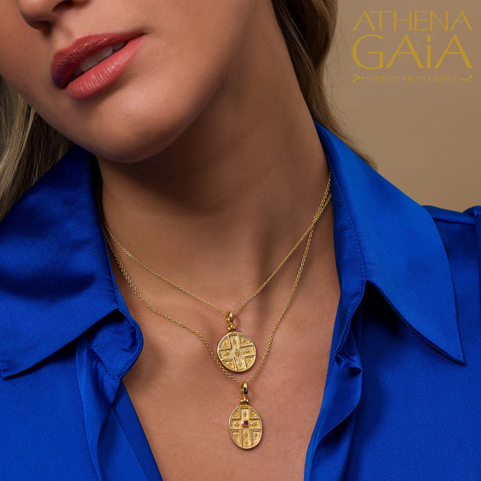 Circular Konstantinata - 18k Gold - Byzantine Embroidery Konstantinata