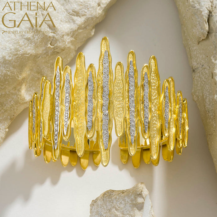 Veiled Earth Scripts "Stalactites" Gala Bracelet- 18k Gold