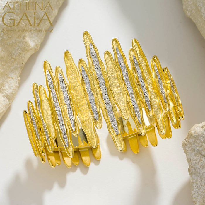 Veiled Earth Scripts "Stalactites" Gala Bracelet- 18k Gold
