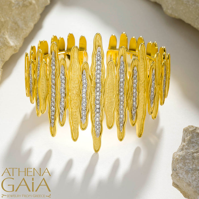 Veiled Earth Scripts "Stalactites" Gala Bracelet- 18k Gold