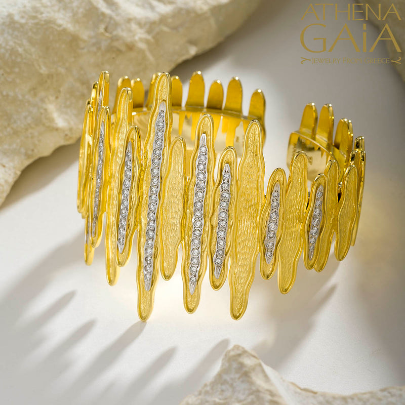 Veiled Earth Scripts "Stalactites" Gala Bracelet- 18k Gold