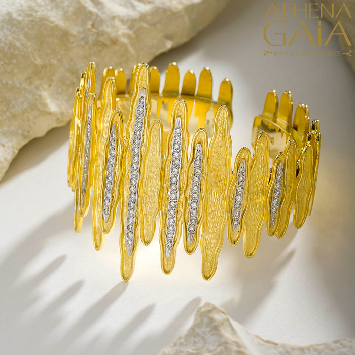 Veiled Earth Scripts "Stalactites" Gala Bracelet- 18k Gold