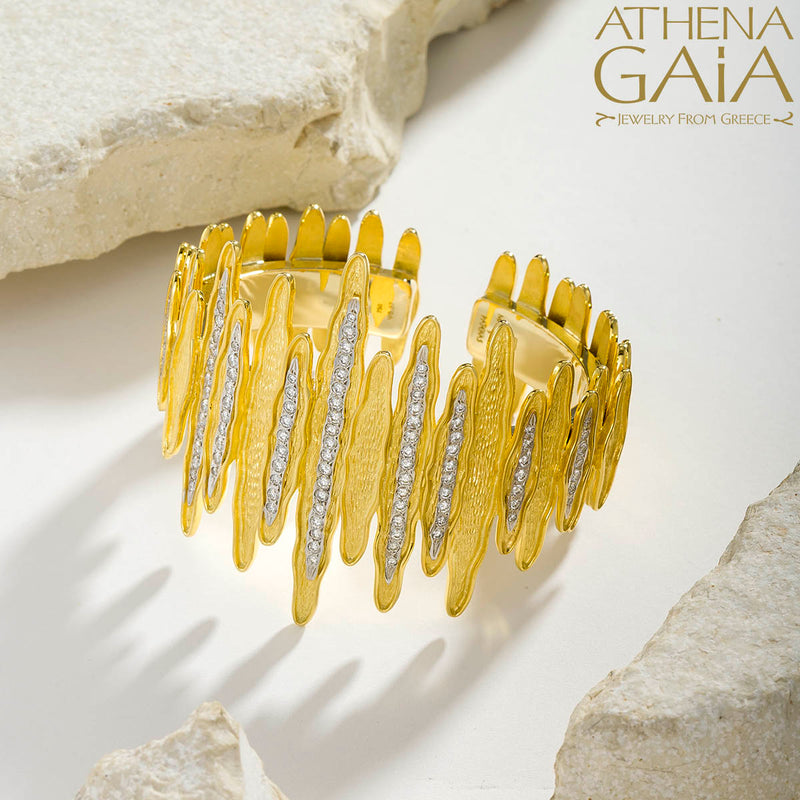 Veiled Earth Scripts "Stalactites" Gala Bracelet- 18k Gold