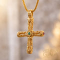 Columns Filigree Orthodox Cross (Large) - 18k Gold - Byzantine Cross