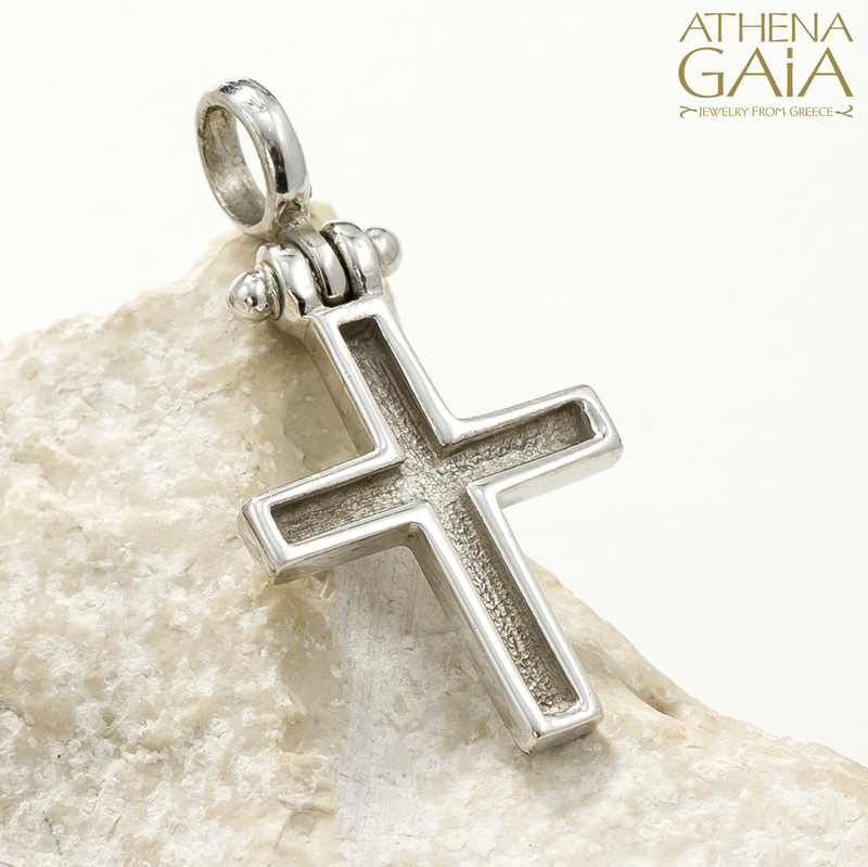 Shadow and Light Latin Cross (Small) - 18k Gold - Orthodox Cross