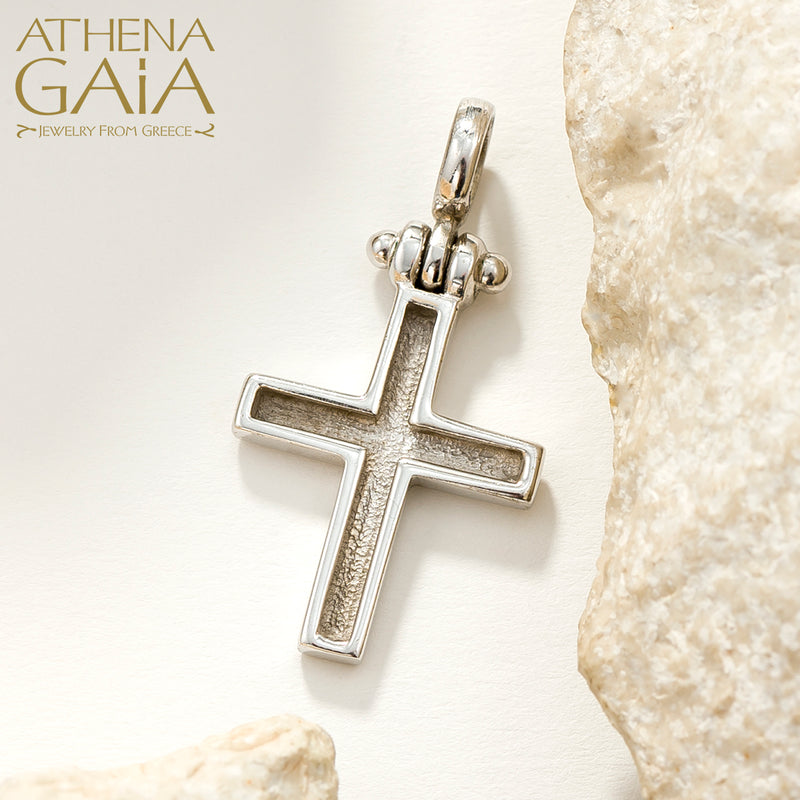 Shadow and Light Latin Cross (Small) - 18k Gold - Orthodox Cross