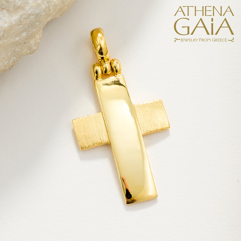 Layered Bar Cross - 18k Gold - Latin Orthodox Cross