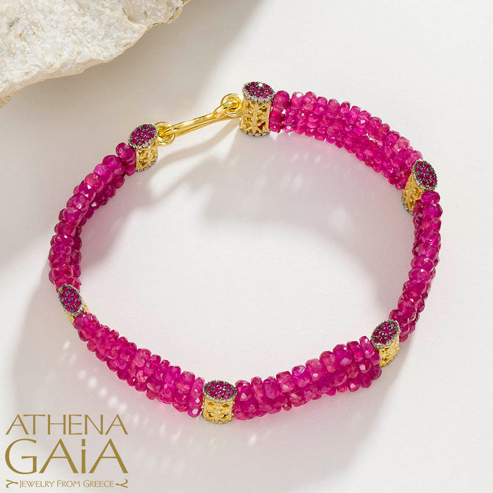 Byzantine Quad River Bracelet - 18k Gold Bracelet