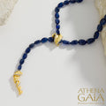 Ribbons Blue Sapphire River Necklace - 18k Gold Necklace