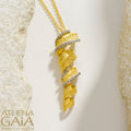 Ribbons Pendant Necklace - 18k Gold Necklace