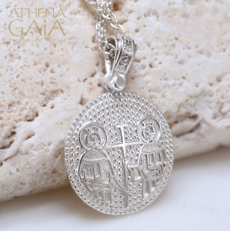 ICXC NIKA Cross - Sterling Silver - Coin Konstantinata