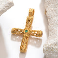 Columns Filigree Orthodox Cross (Large) - 18k Gold - Byzantine Cross