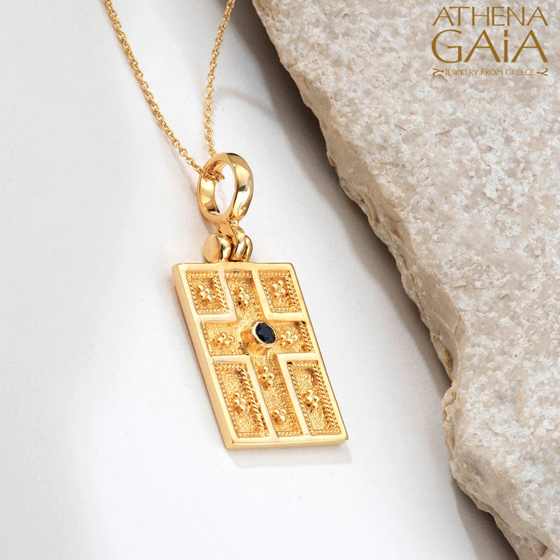 Tablet Konstantinata - 18k Gold - Byzantine Embroidery Konstantinata