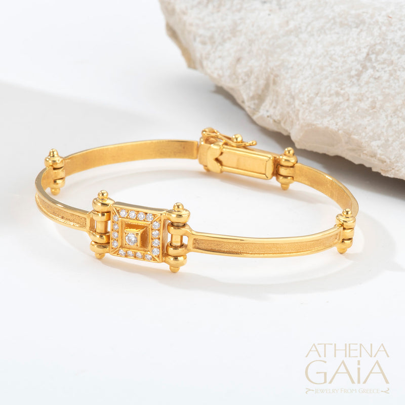 Shadow and Light Bracelet - 18k Gold Bracelet