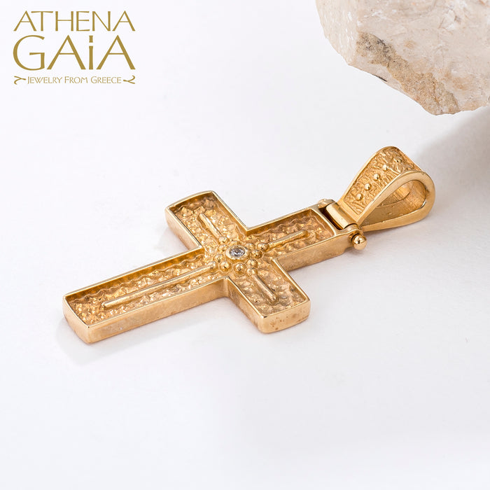 Al'Oro Hammered Western Cross