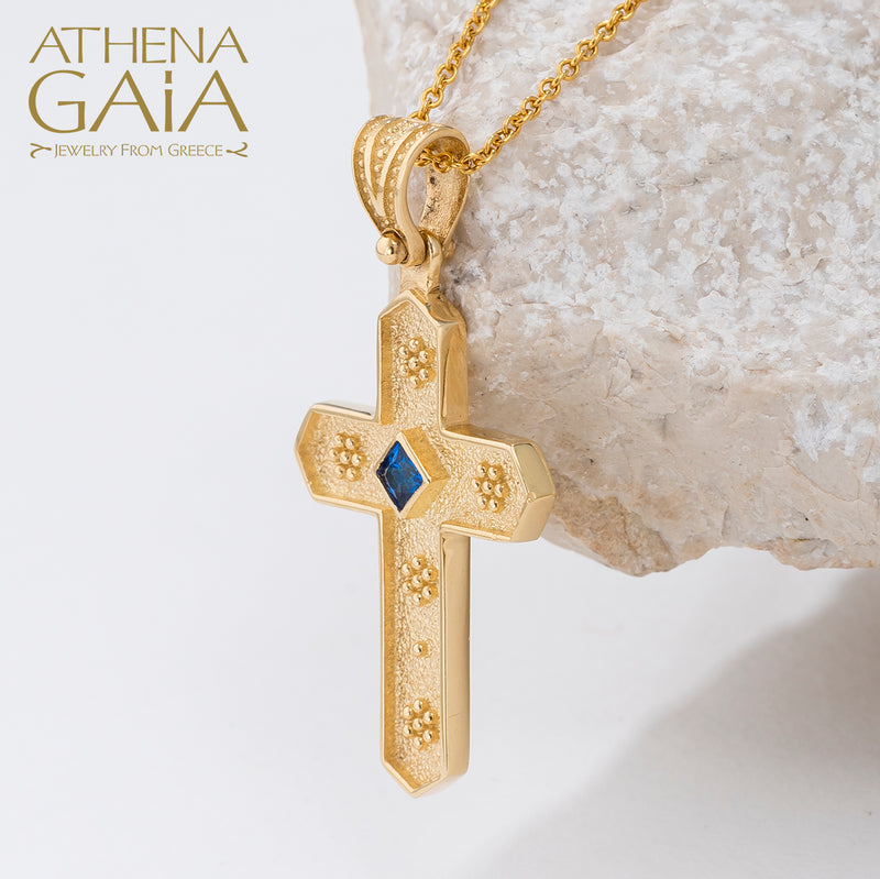 Apex Cross - 14k Gold - Latin Cross - Orthodox Cross