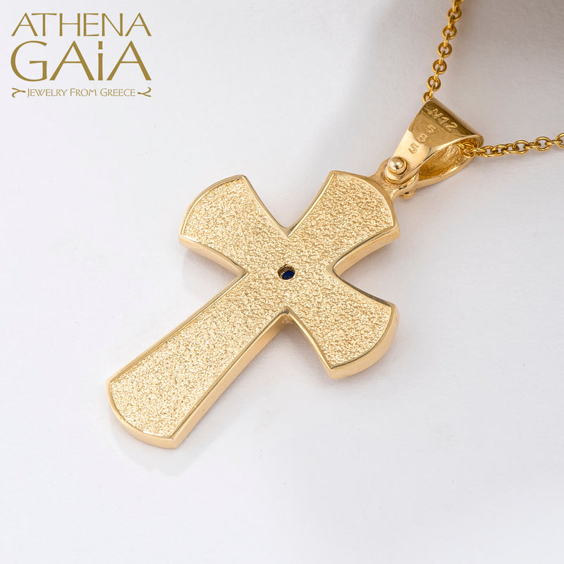 Beaded Western Maltese Cross - 14k Gold - Orthodox Cross