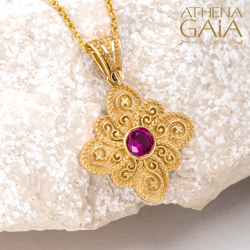 Life Origin Pendant - 14k Gold Pendant