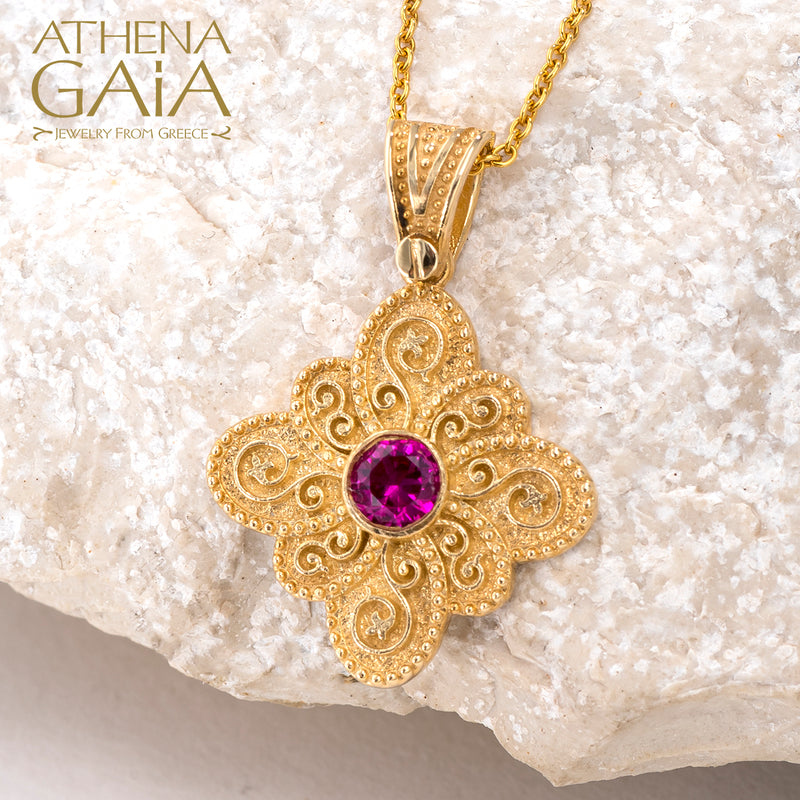 Life Origin Pendant - 14k Gold Pendant