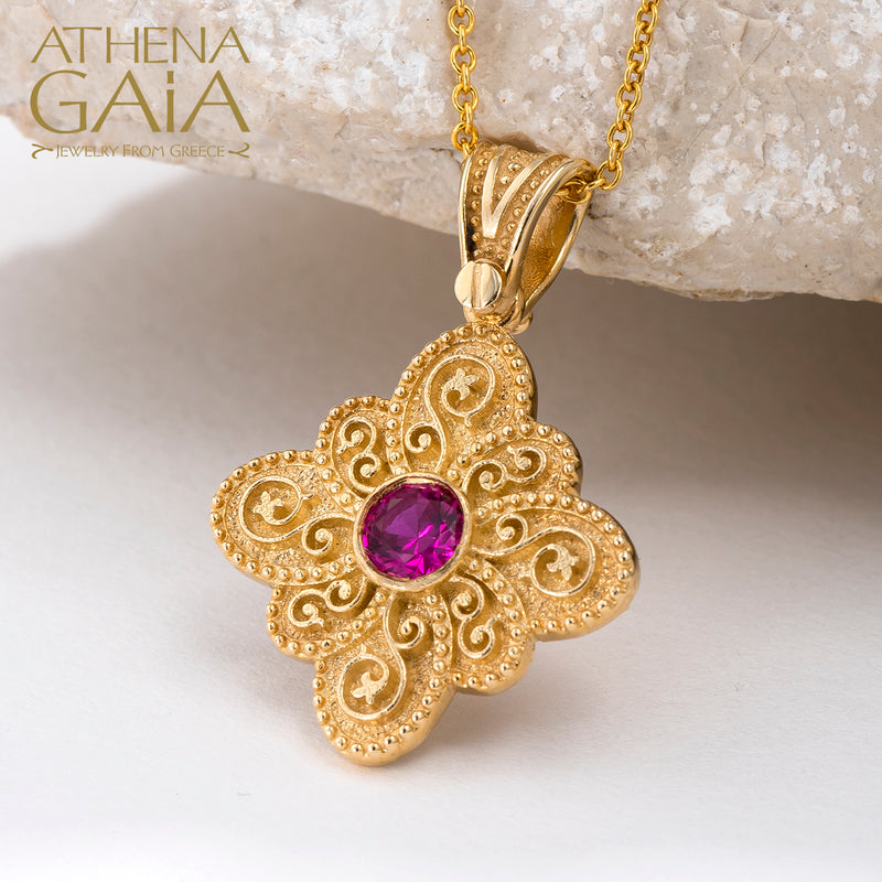 Life Origin Pendant - 14k Gold Pendant