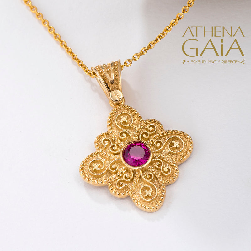 Life Origin Pendant - 14k Gold Pendant