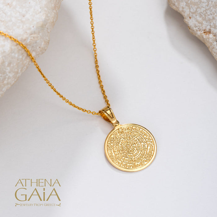 Al'Oro Phaistos Disc Pendant (Small) (In-Stock)