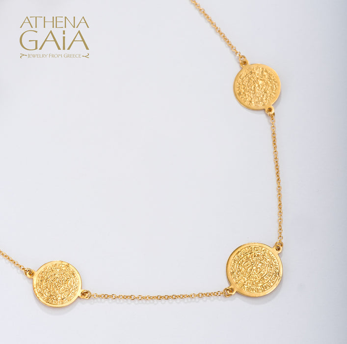 Al'Oro Phaistos Disc Necklace
