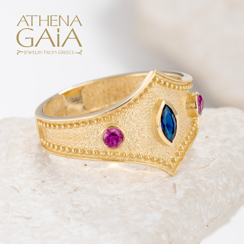 Points Ring - 14k Gold Ring - Cocktail Ring