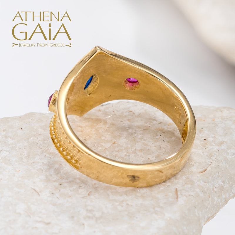 Points Ring - 14k Gold Ring - Cocktail Ring