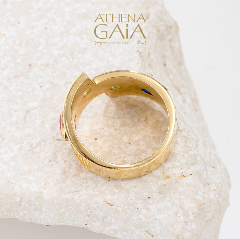 Cut Slide Ring - 14k Gold Ring - Cocktail Ring