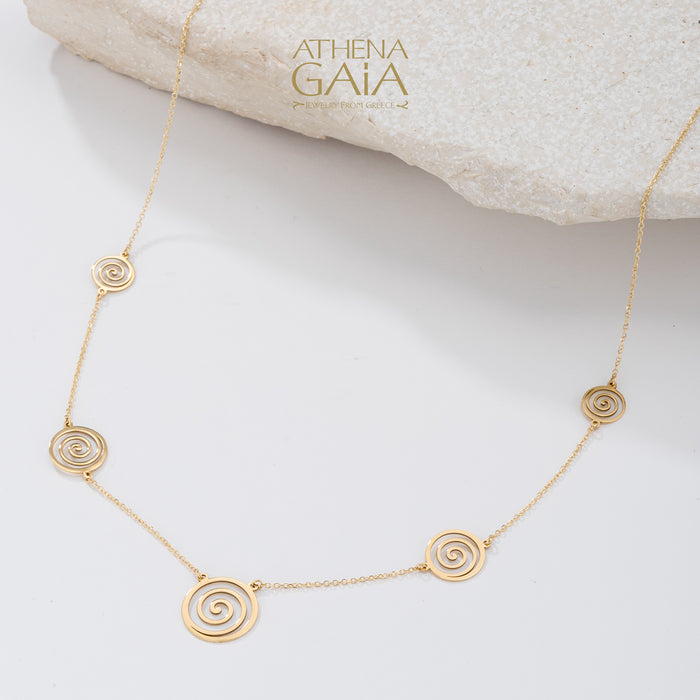 Al'Oro Spirals Necklace