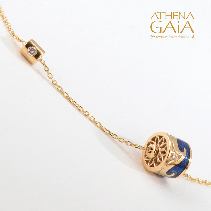 Eternal Rolling Argonaut Drum Necklace - 18k Gold Necklace