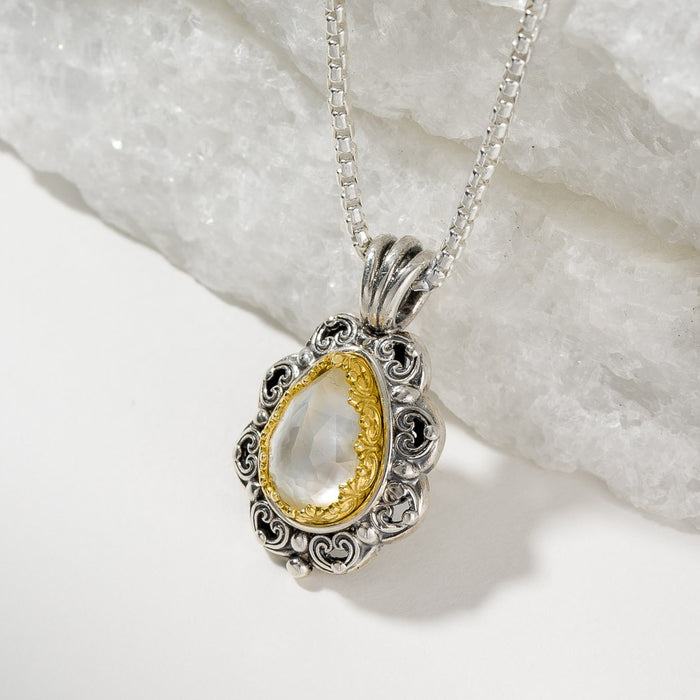 Pop Rocks Penelope Teardrop Pendant - Gold Plated Sterling Silver Pendant