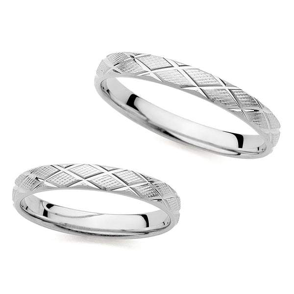 Al'Oro Wedding Band Set (3045) Athena Gaia Greek Jewelry