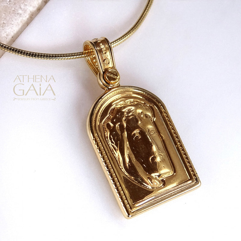 ICXC NIKA Jesus Aedicula Konstantinata Cross - 14k Gold