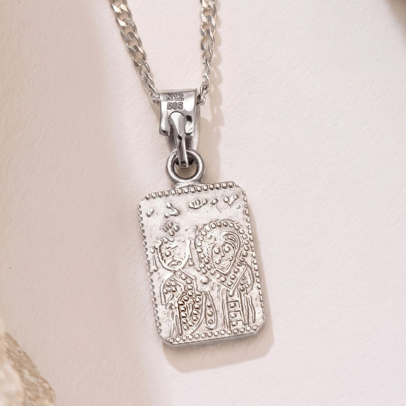 Justinian and Theodora Cross (Small) - Sterling Silver - Tablet Konstantinata