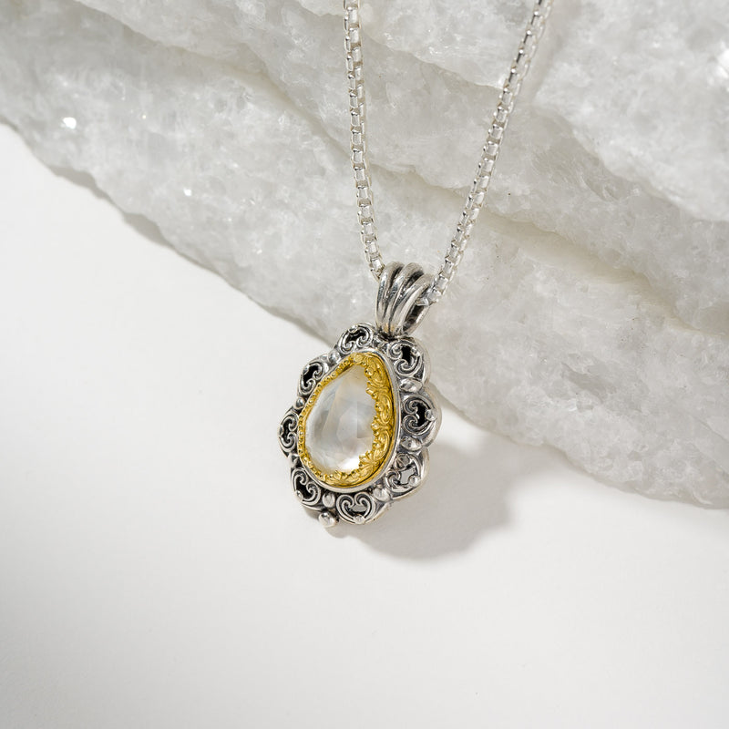 Pop Rocks Penelope Teardrop Pendant - Gold Plated Sterling Silver Pendant