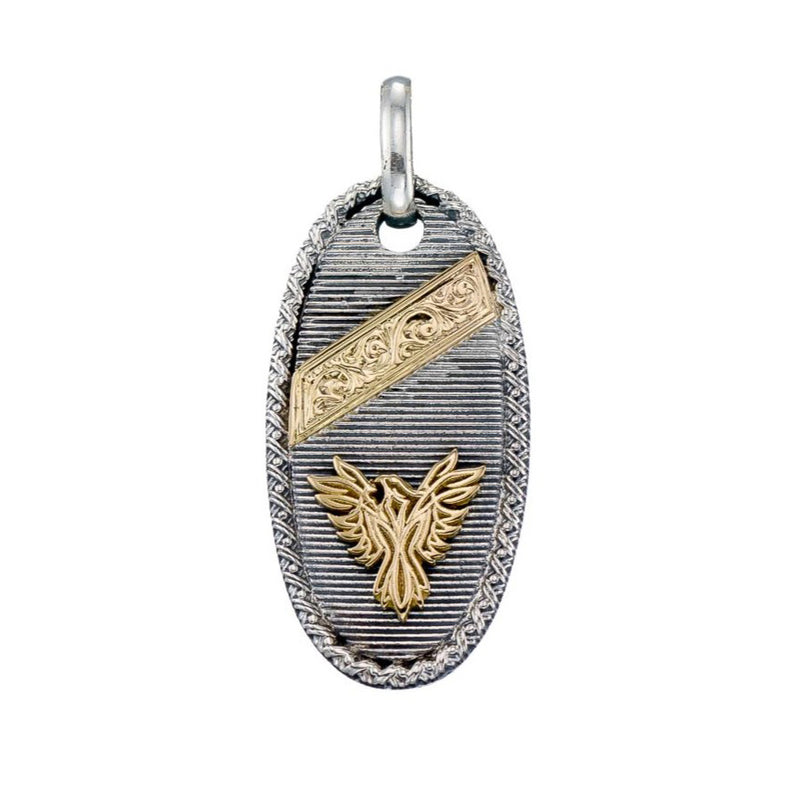 Phoenix Talisman Pendant  - 18k Gold & Sterling Silver Pendant